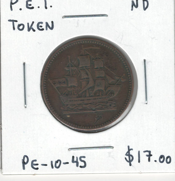 Prince Edward Island: ND Ships Colonies and Commerce Token PE-10-45