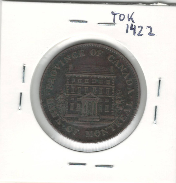 Bank of Montreal: 1844 1/2 Penny PC-1B4 Bank of Montreal: 1844 1/2 Penny PC-1B4