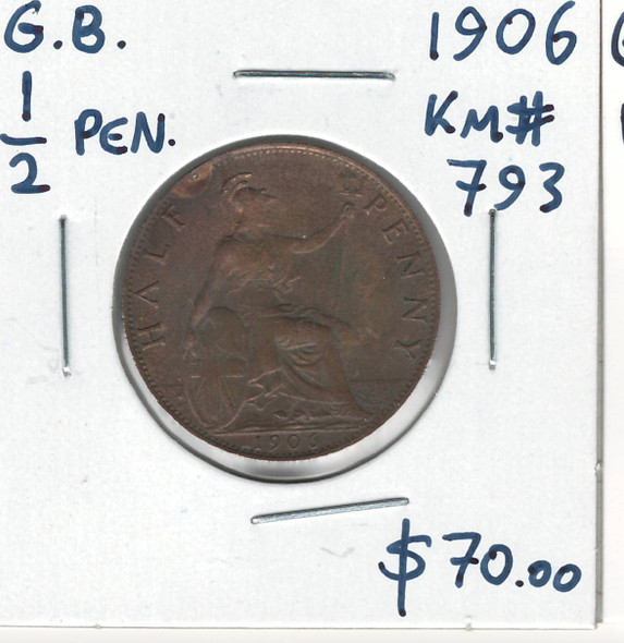 Great Britain: 1906 1/2 Penny