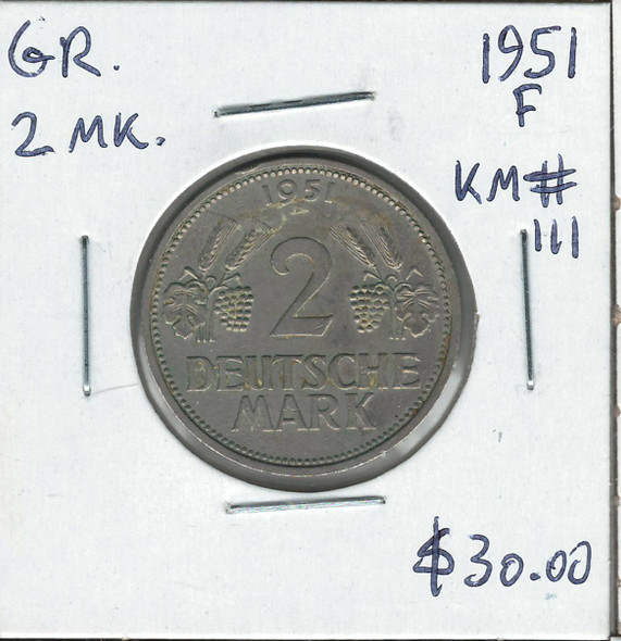 Germany: 1951F 2 Mark