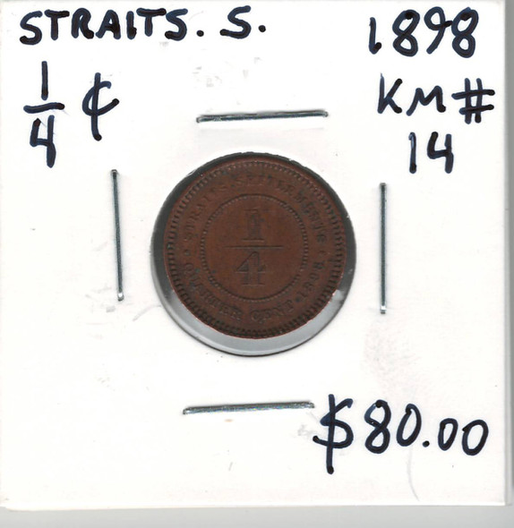 Straits Settlements: 1898 1/4 Cent