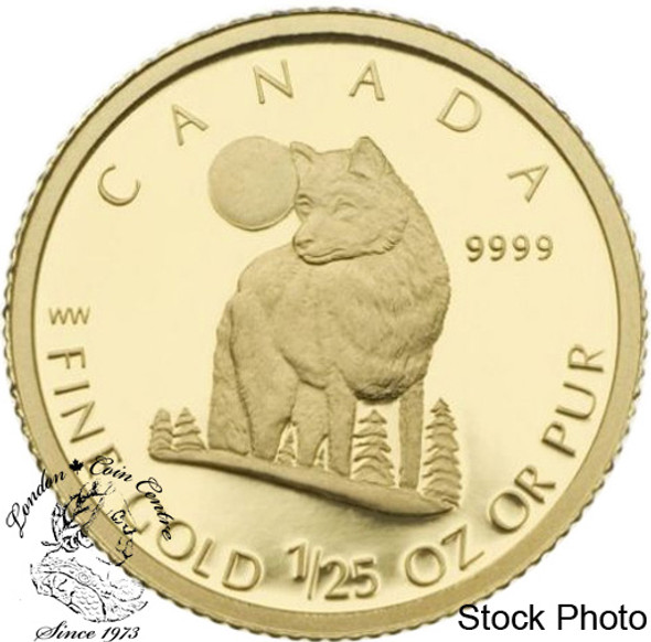 Canada: 2007 50 Cent Wolf 1/25 oz Gold Coin