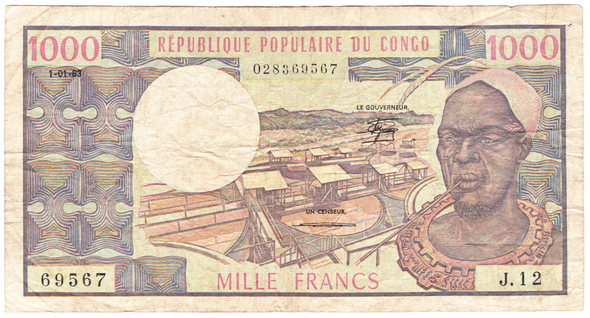  Congo: 1983 1000 Francs