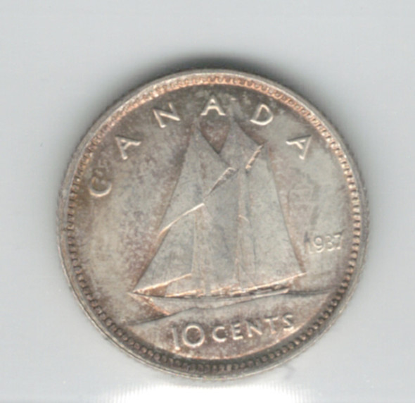 Canada: 1937 10 Cents    ICCS    MS64
