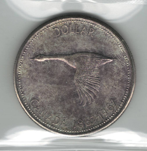 Canada: 1967 $1 Silver Dollar ICCS MS65