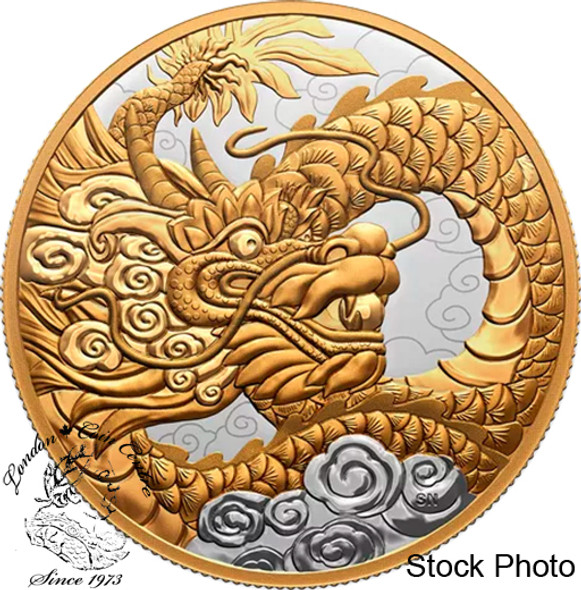 Canada: 2023 $50 Heavenly Dragon 5 oz Pure Silver Coin Canada: 2023 $50 Heavenly Dragon 5 oz Pure Silver Coin