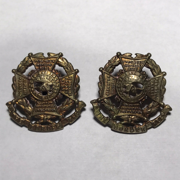 Great Britain: The Border Regiment Pair of Collar Badges Great Britain: The Border Regiment Pair of Collar Badges