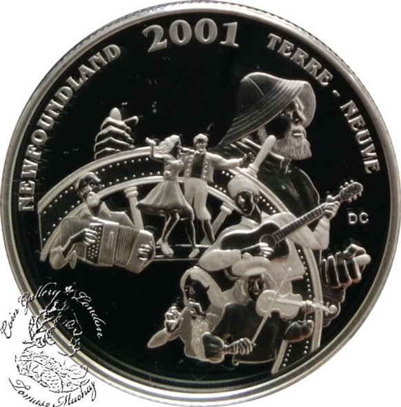 Canada: 2001 50 Cent Newfoundland and Labrador Folk Festival Festivals of Canada Silver Coin