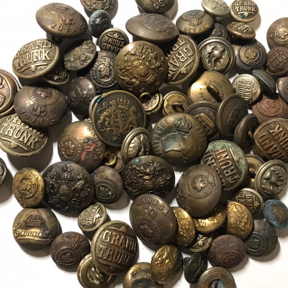 Lot of Various Buttons, Mostly Canadian and British Military