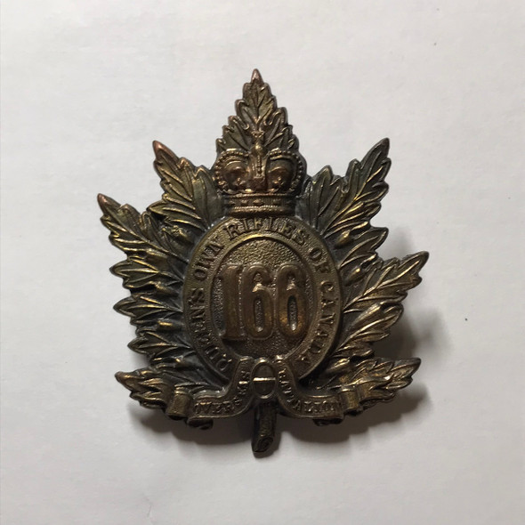 Canada: 166th Queen's Own Rifles of Canada Overseas Battalion Cap Badge