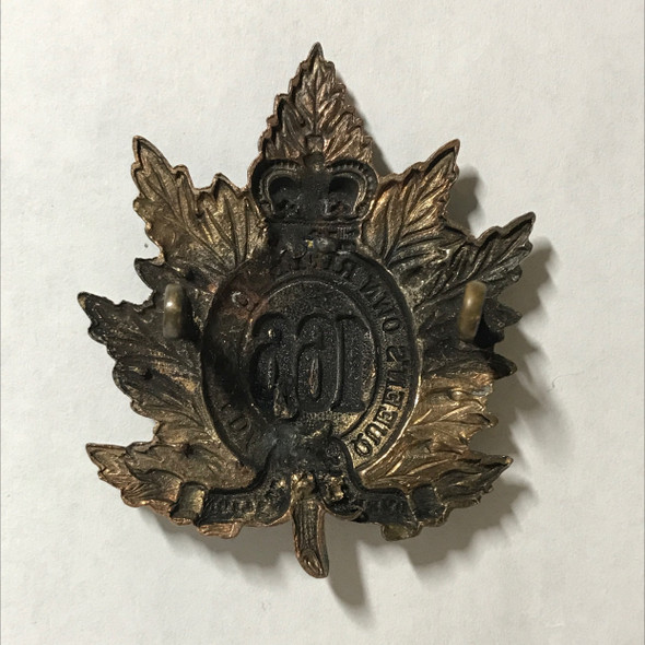 Canada: 166th Queen's Own Rifles of Canada Overseas Battalion Cap Badge