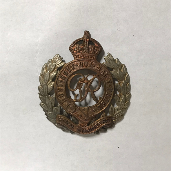 Great Britain: Royal Engineers Cap Badge Bi-Metal George VI