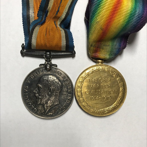 Canada: WWI Medal Pair Awarded To Gnr. C. Hargreaves (339336) Canada: WWI Medal Pair Awarded To Gnr. C. Hargreaves (339336)