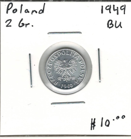 Poland: 1949 2 Grosze BU