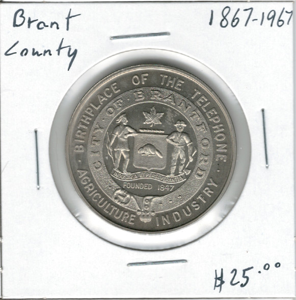 Canada: 1967 Brant County Token