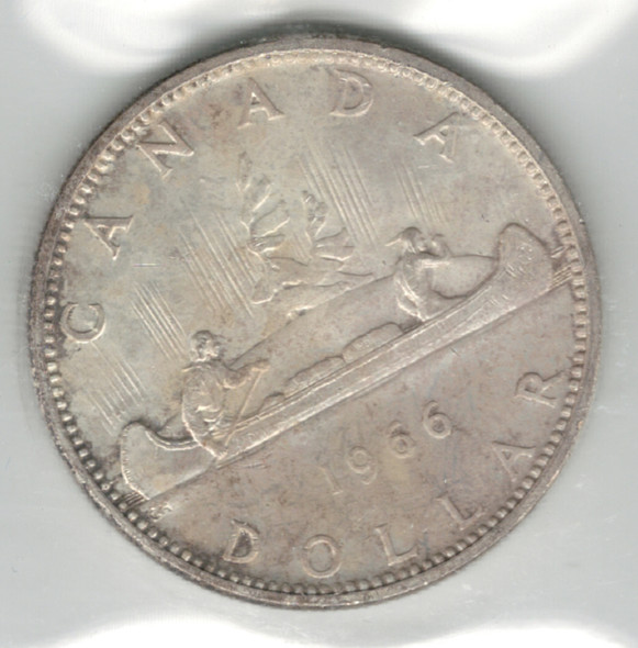 Canada: 1966 Silver Dollar LB ICCS MS65 Canada: 1966 Silver Dollar LB ICCS MS65