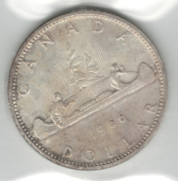 Canada: 1966 Silver Dollar LB  ICCS  MS65