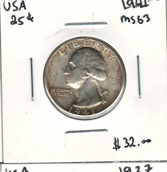 United States: 1941 25 Cent MS63