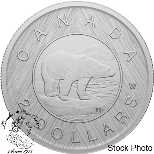 Canada: 2023 $2 Tribute: W Mint Mark - Polar Bear 1 oz Pure Silver Coin