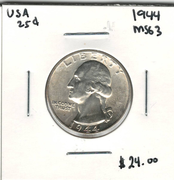 United States: 1944 25 Cent MS63