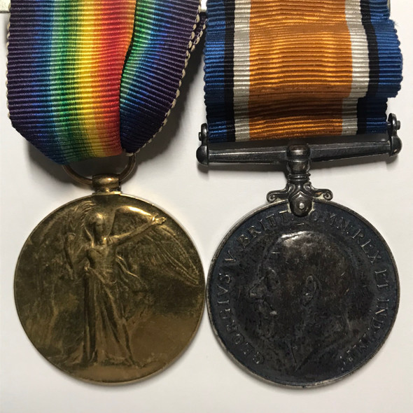 Great Britain: WWI Medal Pair Awarded to 44633 Pte. H. Mapplebeck of The Machine Gun Corps
