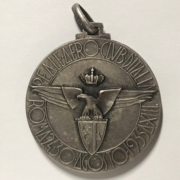 Italy: 1935 Roma Reale Aero Club Medal Italy: 1935 Roma Reale Aero Club Medal