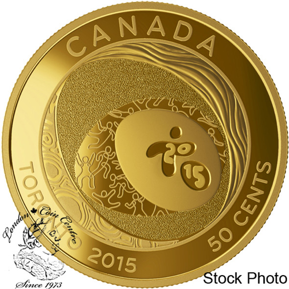 Canada: 2015 50 Cent Toronto 2015 Pan Am Games: Celebrating Excellence Gold Plated Coin