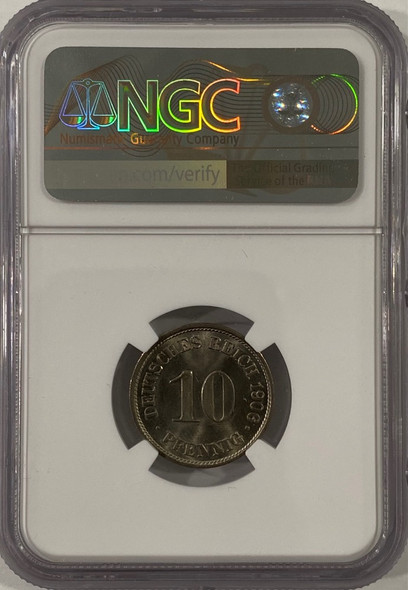 Germany: 1906A 10 Pfennig NGC MS64 Germany: 1906A 10 Pfennig NGC MS64