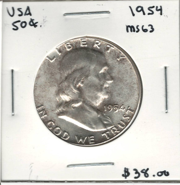 United States: 1954 50 Cent MS63