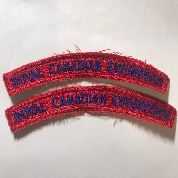 Royal Canadian Engineers Pair of Modern Shoulder Titles