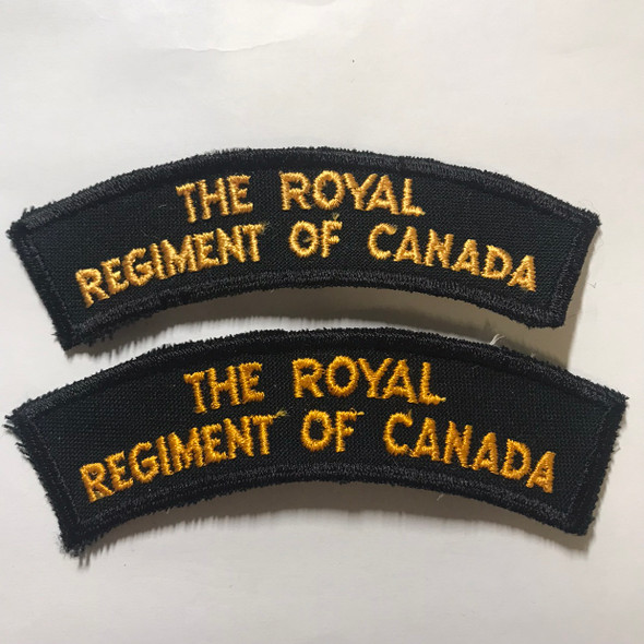 Royal Regiment of Canada Pair of Modern Shoulder Titles Royal Regiment of Canada Pair of Modern Shoulder Titles