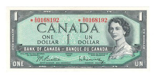 Canada: 1954 $1 Bank Of Canada Replacement  Banknote  S/O