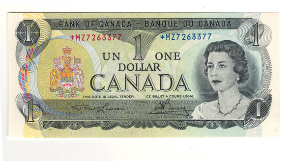 Canada: 1973 $1 Bank Of Canada Replacement  Banknote MZ