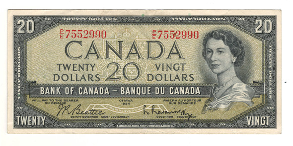 Canada: 1954 $20 Bank Of Canada Banknote  BC-41b