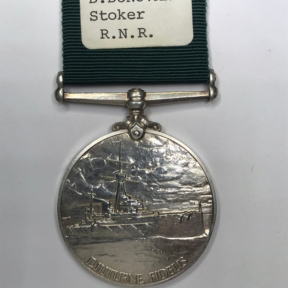 Great Britain: Royal Naval Reserve Long Service and Good Conduct Medal to U. 186 D. Donovan, Sto. R.N.R. Great Britain: Royal Naval Reserve Long Service and Good Conduct Medal to U. 186 D. Donovan, Sto. R.N.R.