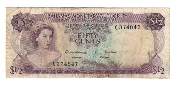 Bahamas: 1968 50 Cents