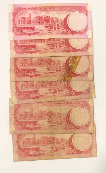 Barbados: 1973 Dollar Lot of 6