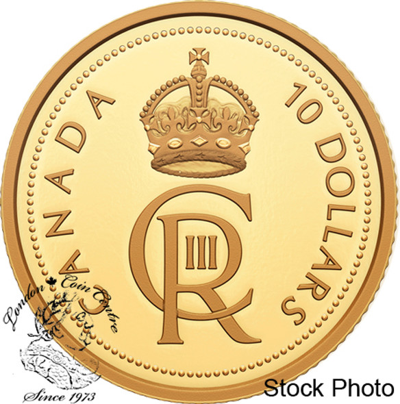 Canada: 2023 $10 Pure Gold Coin - His Majesty King Charles III Royal Cypher