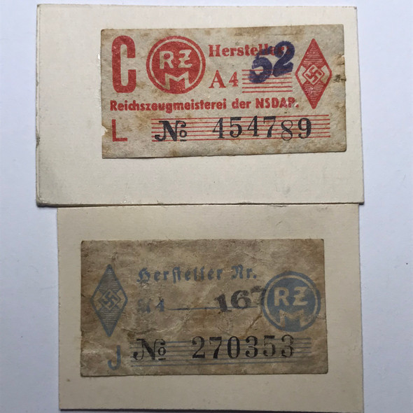Germany: 3rd Reich Pair of H.J. Labels