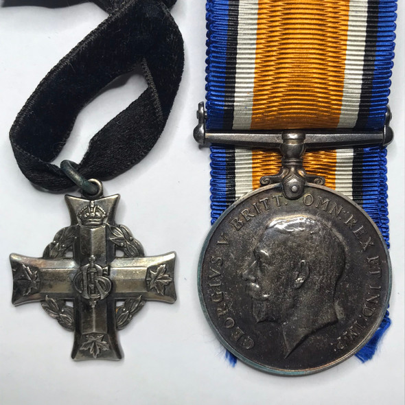 Canada: British War Medal and Memorial Cross to 2356842 Pte. J. Farrer. W.O.R.