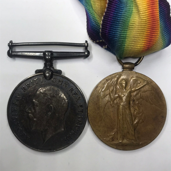 Great Britain: WWI Medal Pair Awarded to 19574 PTE. G. GOWLAND. DURH. L.I.