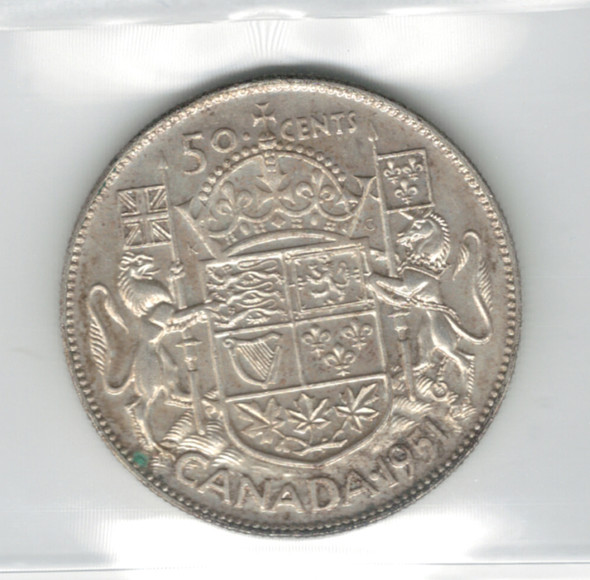 Canada: 1951 50 Cent ICCS  MS65