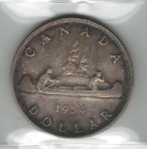 Canada: 1954 Silver Dollar SWL ICCS MS65