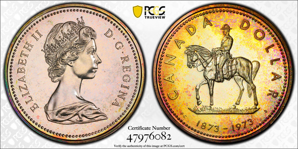 Canada: 1973 Silver Dollar  PCGS SP68