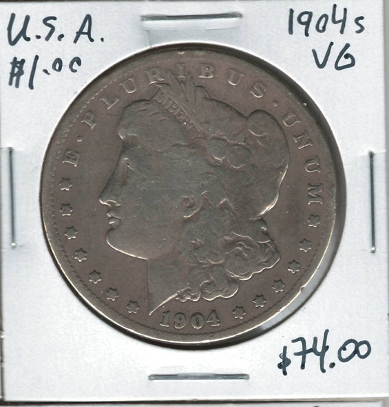 United States: 1904S Morgan Dollar VG