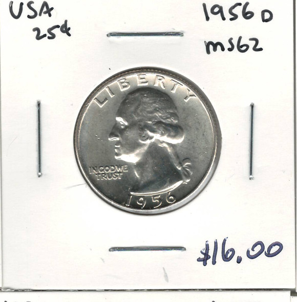 United States: 1956D 25 Cent MS62