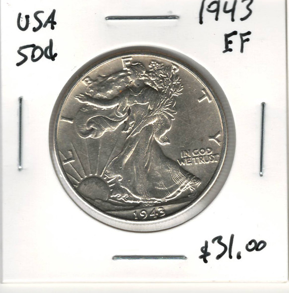 United States: 1943  50 Cent  EF40