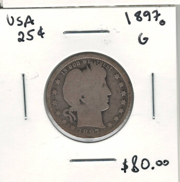 United States: 1897o 25 Cent G4