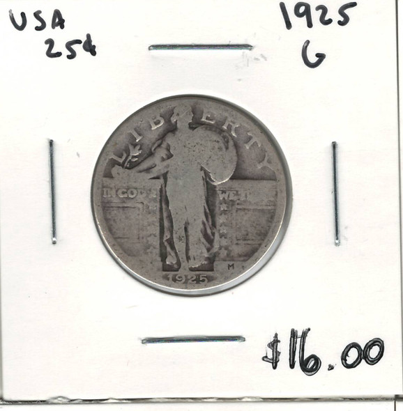 United States: 1925 25 Cent G4