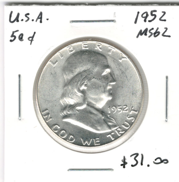 United States: 1952 50 Cent MS62